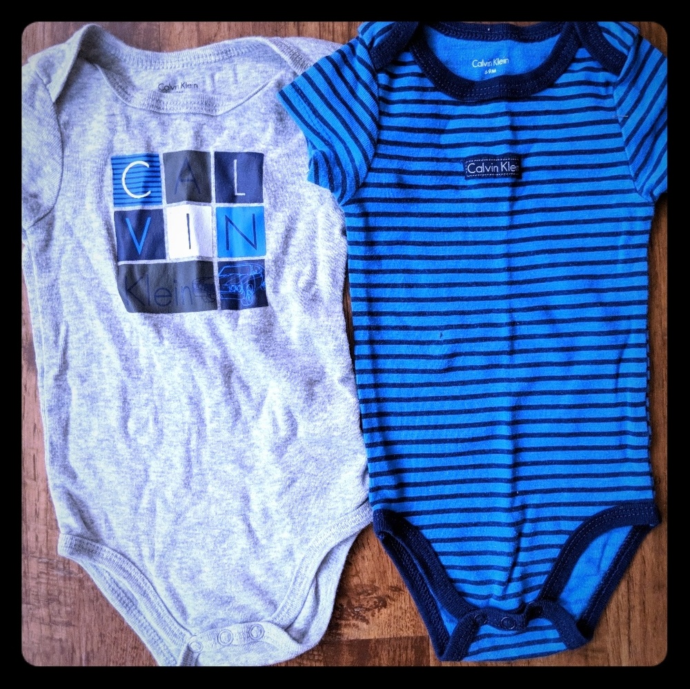 2 6-9 month Calvin Klein onesies